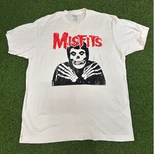 Misfits Graphic T-Shirt American Classics Off White Punk Rock Band Tee XL